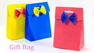 DIY - Origami paper gift bag tutorial - Paper bag with handle