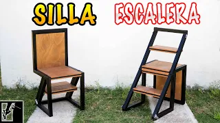 Silla ESCALERA - Metal y madera || #ProyectosExprés