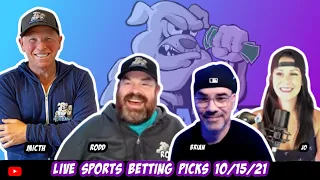 Live Sports Betting Picks 10/15/21 -  CFB, MLB, NHL & NBA  Picks -  Betting Advice