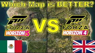 Forza Horizon 5's Map VS Forza Horizon 4's Map! 1 Year Later.