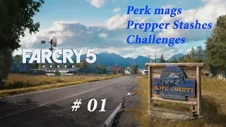 Far Cry 5 Walkthrough 01 Prepper Stashes, Perk Magazines, Challenges.