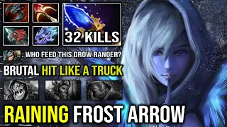 BRUTAL Hit Like a Truck 32KILLS Drow Ranger Raining Frost Arrow with Insane Attack Speed Dota 2