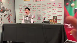 Si Jiahui post match interview at World Snooker Championships