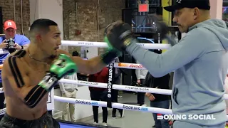 THE TAKEOVER! Teofimo Lopez Smashes the Pads with Father Teofimo Lopez Sr Ahead of Kamboso Clash