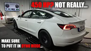 2021 TESLA Model 3 Performance DYNO | "A bit" more than 450 hp...