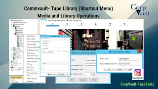 #Commvault - Tape Library (Shortcut Menu) - #Media-and-Library Operations (Beginners) - (Part 02)