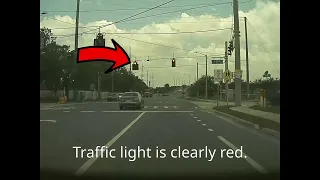 Florida Driver Runs Red Light Without Slowing