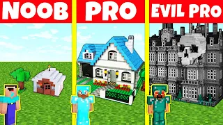 Minecraft Battle: NOOB vs PRO vs EVIL PRO: LEGO HOUSE BUILD CHALLENGE / Minecraft Animation
