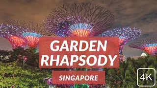 Garden Rhapsody | Garden By The Bay Full Light Show 4K | Supertree Grove | Singapore 2023