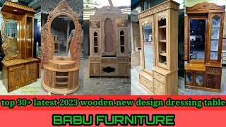 Dressing table design/photo wooden glass dressing table/latest 2023  🔥#babu furniture#viral #video