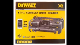Unboxing DeWalt DWST1-81078 TSTAK Portable Bluetooth Radio + Charger Flexvolt