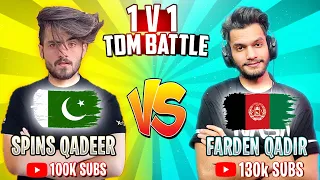 Pakistani 🇵🇰 Youtuber vs Afghani 🇦🇫 Youtuber | 1v1 TDM Pubg mobile | Qadeer Gaming