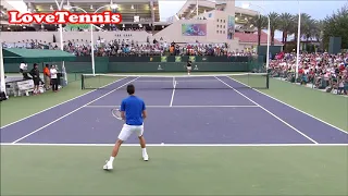 Novak Djokovic Practice - Court Level View - ATP Tennis