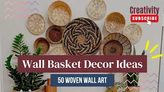 50 Wall Basket Decor Ideas | Wicker Wall Decor | Wall Plate Hanger | Woven Boho Wall Art