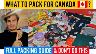 PACKING FOR CANADA 🇨🇦 | DETAILED LIST | THINGS TO PACK FOR CANADA | INTERNATIONAL STUDENT