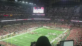 Georgia fans do the 4th quarter light up at national championship