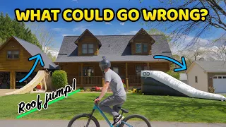 Building an insane roof jump in Joe’s front yard!