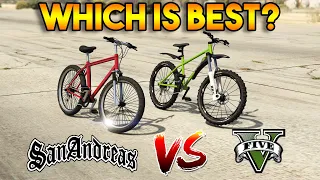 GTA 5 VS GTA SAN ANDREAS : MOUNTAIN BIKE (WHICH IS BEST?)