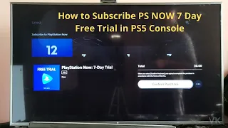 How to Subscribe PS NOW 7 Day Free Trial in PS5 Console