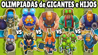 OLIMPIADAS de GIGANTES e HIJOS | CUAL ES EL MEJOR DUO? | CLASH ROYALE