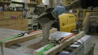 How To Make a Concrete Sink with a stone inlay using SCC GFRC. We Show How to Build the Mold / Form.