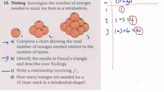 3.4 Q16 Tetrahedral Numbers in Pascal's Triangle