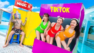 New Trending ATM TIKTOK GIRL Prank BATTLE NERF DrBoGirl Nerf Guns Funny PRETTY GIRL vs BAD GUY VTL