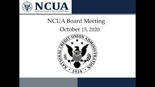 October 15, 2020 NCUA Board Meeting