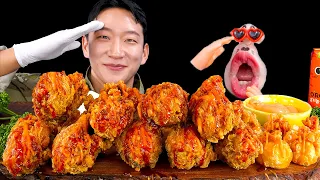 (SUB) Chicken Party with Korean Special Forces UDT (kkkong_S)! | REALMOUTH ANIMATION ASMR MUKBANG