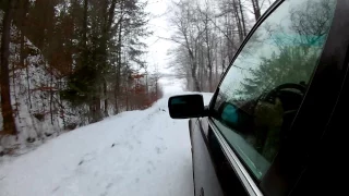 BMW e34 snow fun