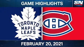 NHL Game Highlights | Maple Leafs vs. Montreal Canadiens – Feb. 20, 2021