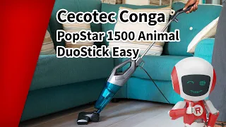 Cecotec Conga PopStar 1500 Animal Duo - stick vacuum cleaner with 2-years guarantee