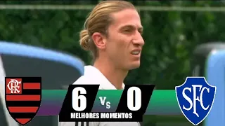 AVASSALADOR! MELHORES MOMENTOS FLAMENGO 6x0 SERRANO - FILIPE LUIS BEM NO COMANDO! COPA RIO SUB-17