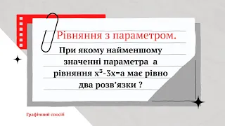 Рівняння з параметром. Підготовка до НМТ