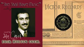 1936, She Shall Have Music, My First Thrill, Jack Hylton Orch. medley, Sam Costa vocals, HD 78rpm