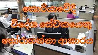 කොරියාවේ සේවා ගිවිසුමක් ලබාදෙන ආකාරය 🇰🇷