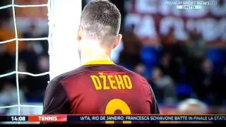 Roma-Palermo 5-0 (21 febbraio 2016) Errore di Dzeko sottoporta, telecronaca Zampa