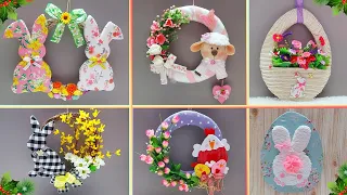 Budget Friendly 6 Easter wreath idea with simple materials | DIY Easy Easter craft idea🐰33
