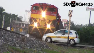 No Pueden ESPERAR a que pase el Tren!🚫🚂 Conductores imprudentes intentando ganarle el paso al Tren!
