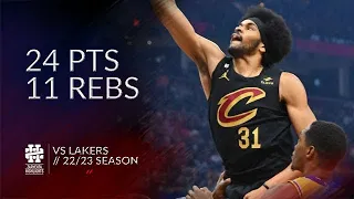 Jarrett Allen 24 pts 11 rebs vs Lakers 22/23 season