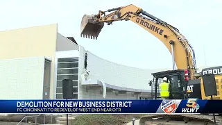 Demolition begins for new business district in Cincinnati's West End