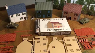 🏠🏡🏘🪖 1/72 scale WW2 model Farmhouse building Armourfast kit review wargame terrain diorama Sherman🔥🏡