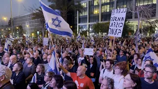 Anti govt Israelis demonstrate in Tel Aviv | AFP