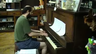 Angry Birds Theme sight-read "silent movie" style by Tom Brier, piano