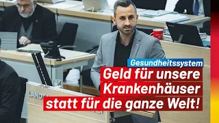 Geld für unsere Krankenhäuser statt für die ganze Welt!