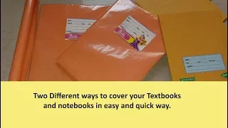 How to Cover School Books | Brown Paper Covering | How to cover a Notebook with Brown Paper