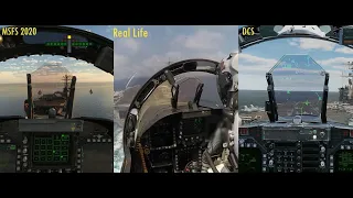 Carrier landing comparison, Real life vs DCS vs MSFS 2020