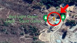 Finding SQUID GAME play area in GOOGLE EARTH 🌎