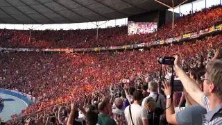 UEFA Champions League 2014/2015 Final - Olympiastadion - Berlin. FC Barcelona anthem.