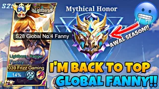 FRIZZ COMEBACK KE TOP GLOBAL FANNY!!? | Mobile Legends